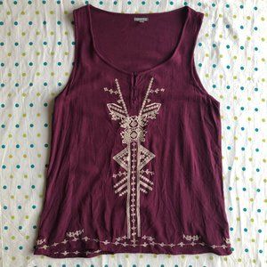 Charlotte Russe Embroidered Tank